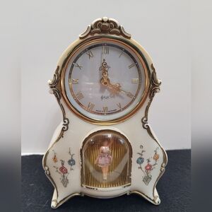 Rensie German dancing ballerina grandfather style musical mantle clock